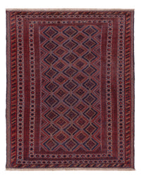 Kelim Rug - Oriental - 196 x 158 cm - dark red