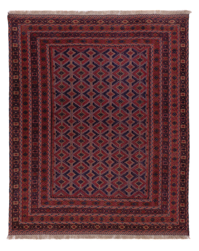 Kelim Rug - Oriental - 190 x 151 cm - dark red