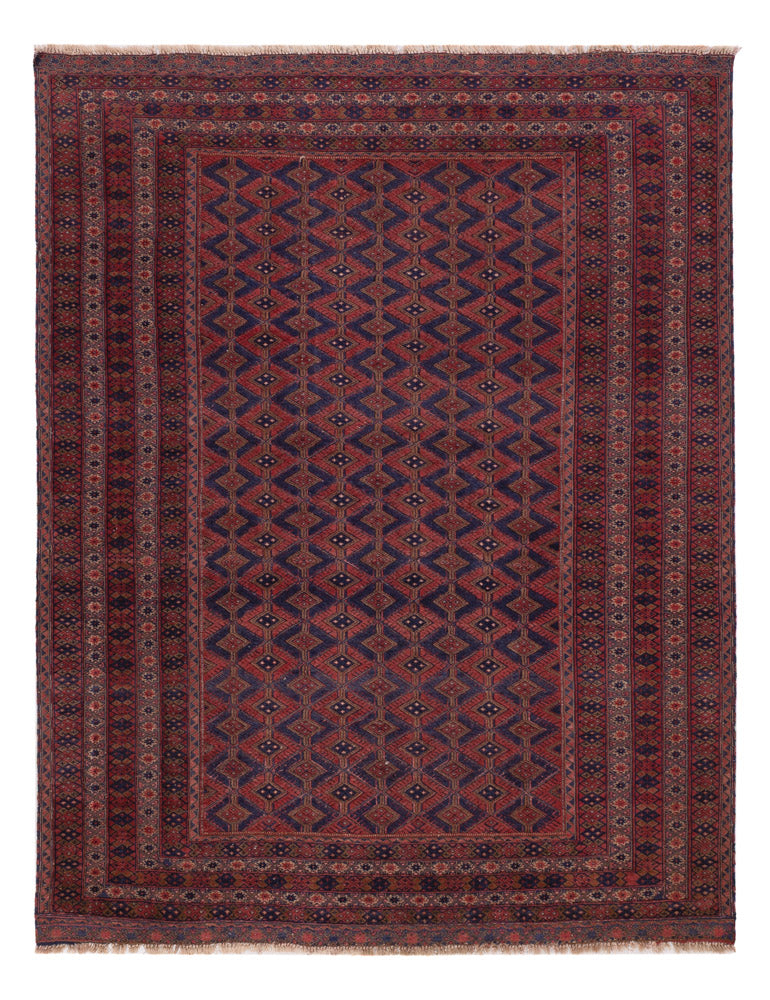Kelim Rug - Oriental - 193 x 146 cm - dark red