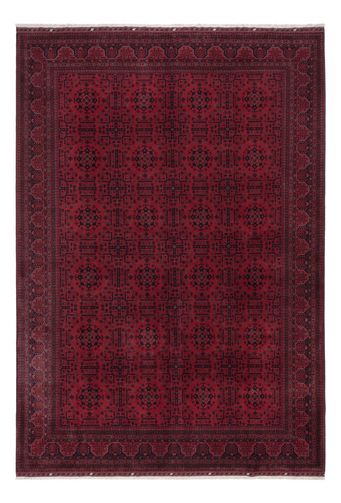 Afghan Rug - Royal - 294 x 206 cm - dark red