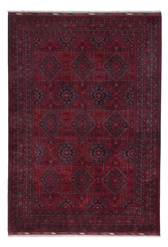 Afghan Rug - Royal - 297 x 206 cm - dark red