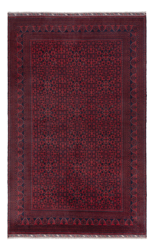 Afghan Rug - Kunduz - 306 x 200 cm - dark red