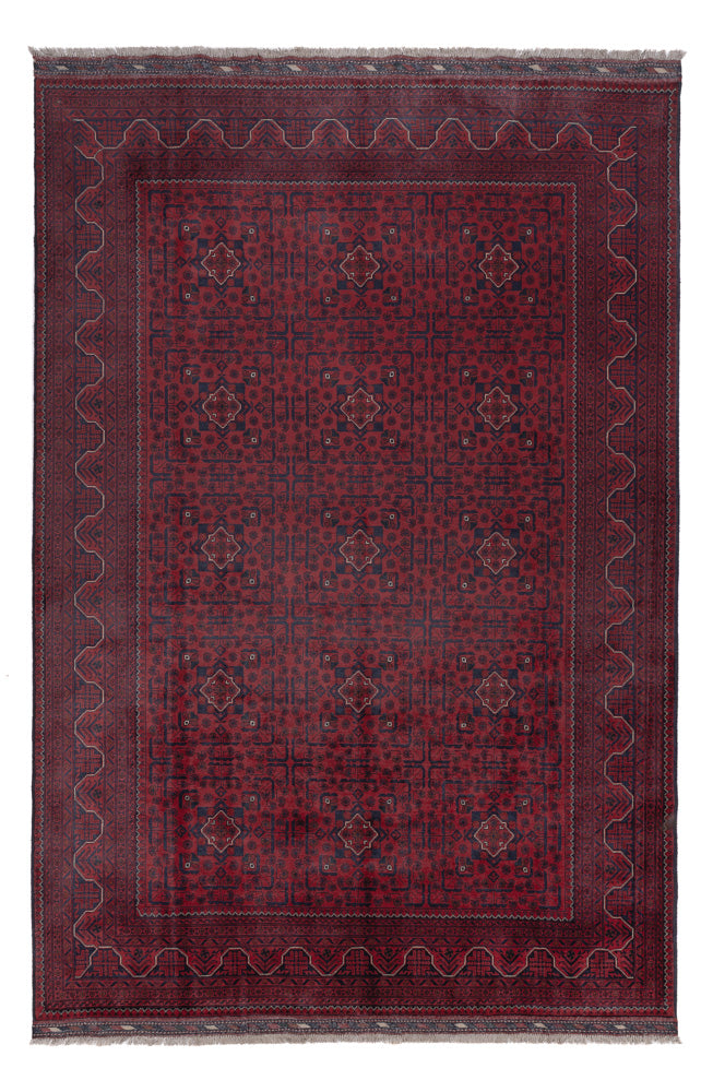 Afghan Rug - Kunduz - 292 x 200 cm - dark red