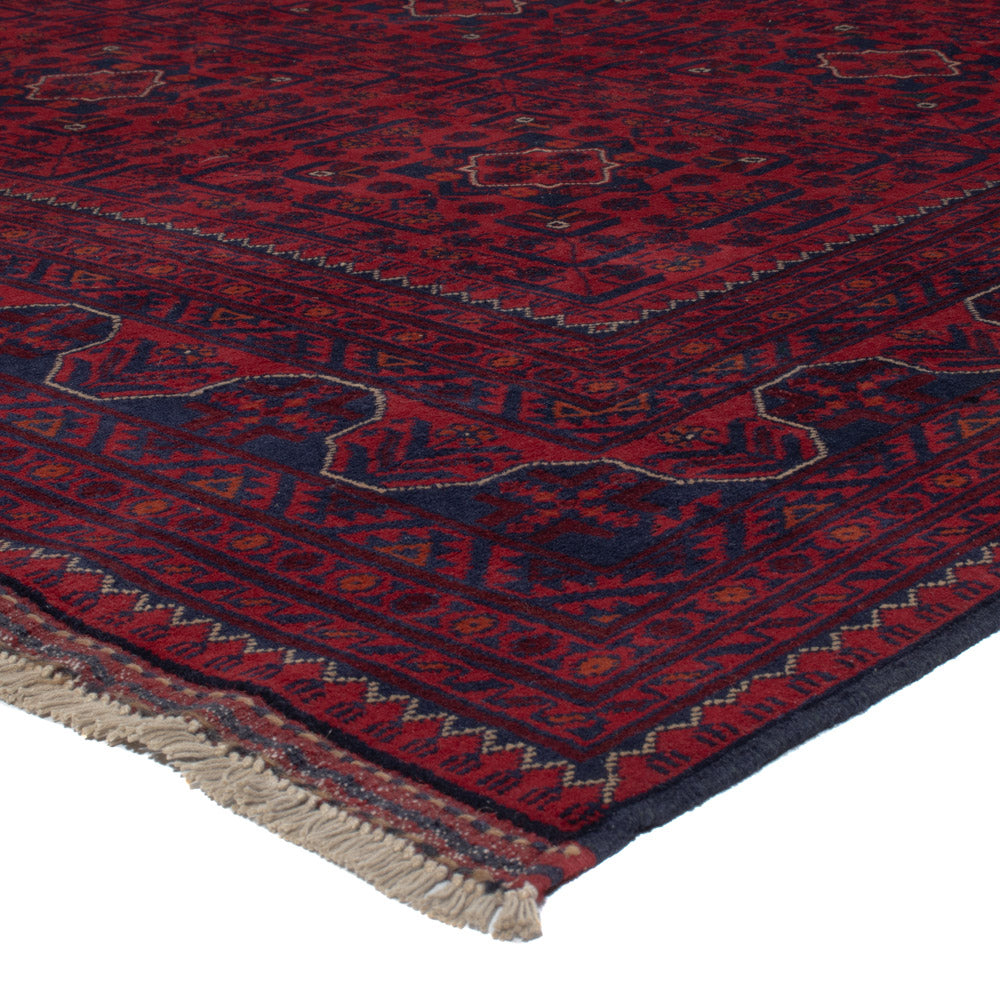 Afghan Teppich - Kunduz - 309 x 203 cm - dunkelrot