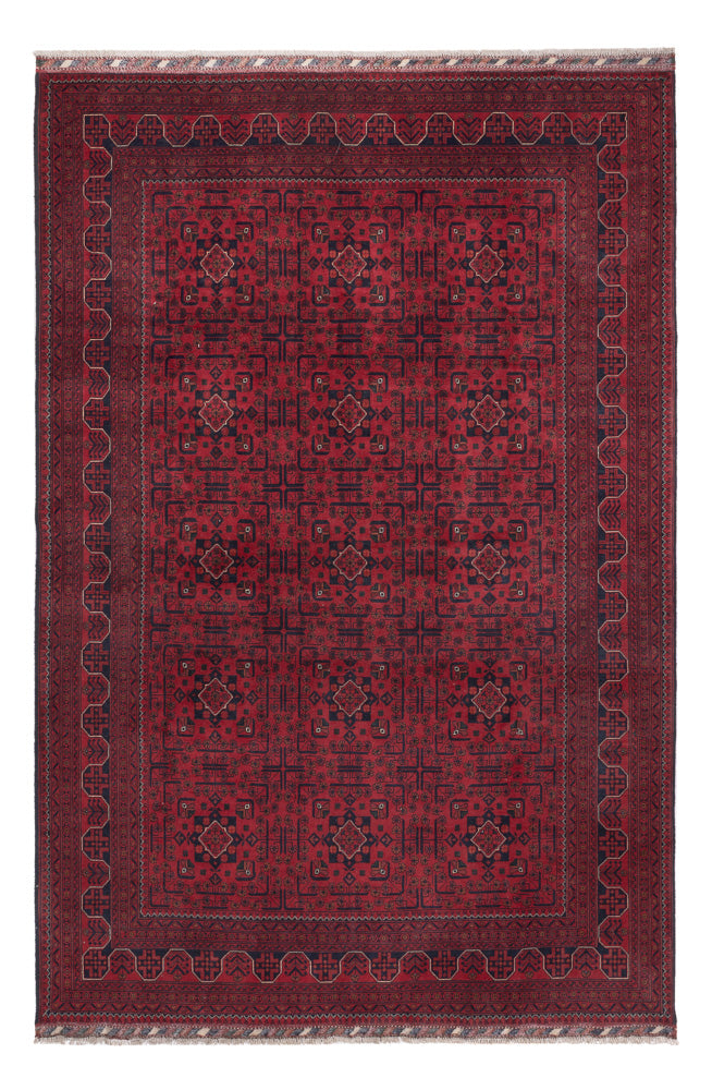 Afghan Rug - Kunduz - 290 x 198 cm - dark red