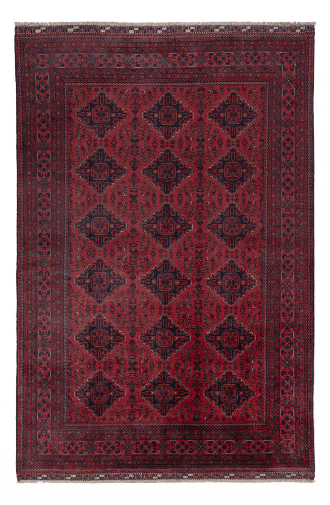 Afghan Rug - Kunduz - 298 x 200 cm - dark red