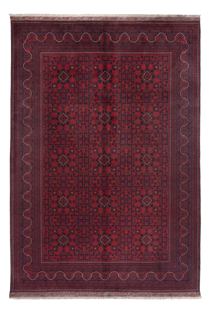 Afghan Rug - Kunduz - 300 x 202 cm - dark red