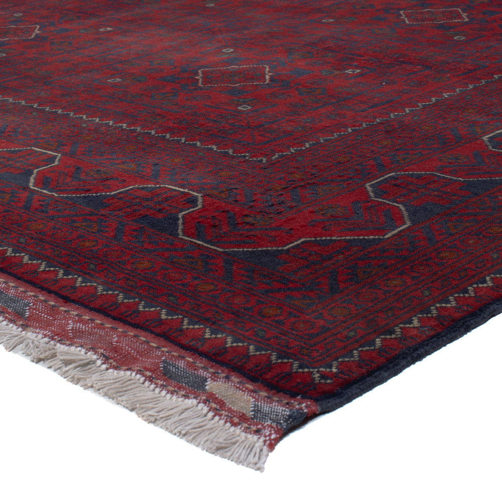Afghan Teppich - Kunduz - 299 x 197 cm - dunkelrot