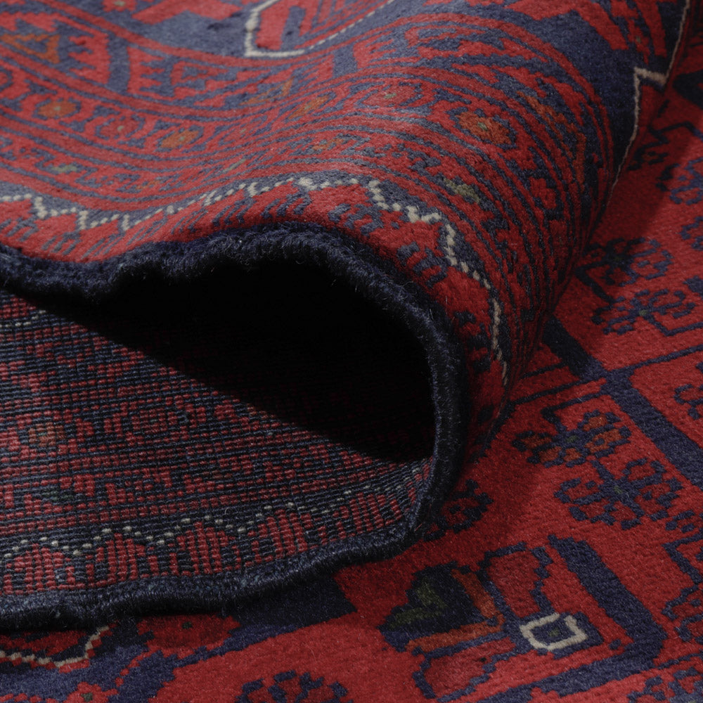 Afghan Teppich - Kunduz - 299 x 197 cm - dunkelrot