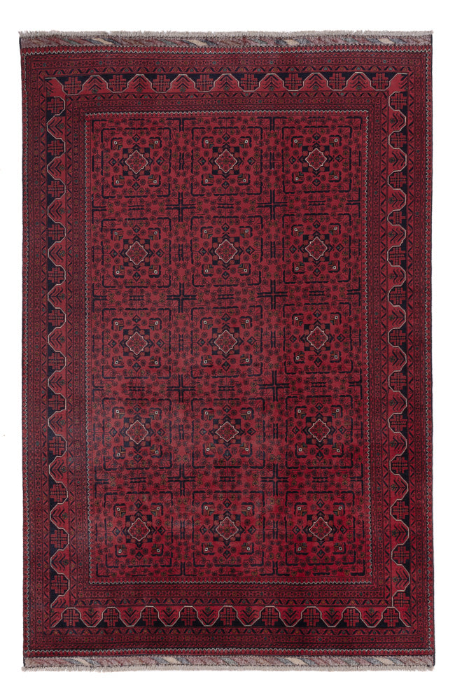 Afghan Rug - Kunduz - 288 x 194 cm - dark red