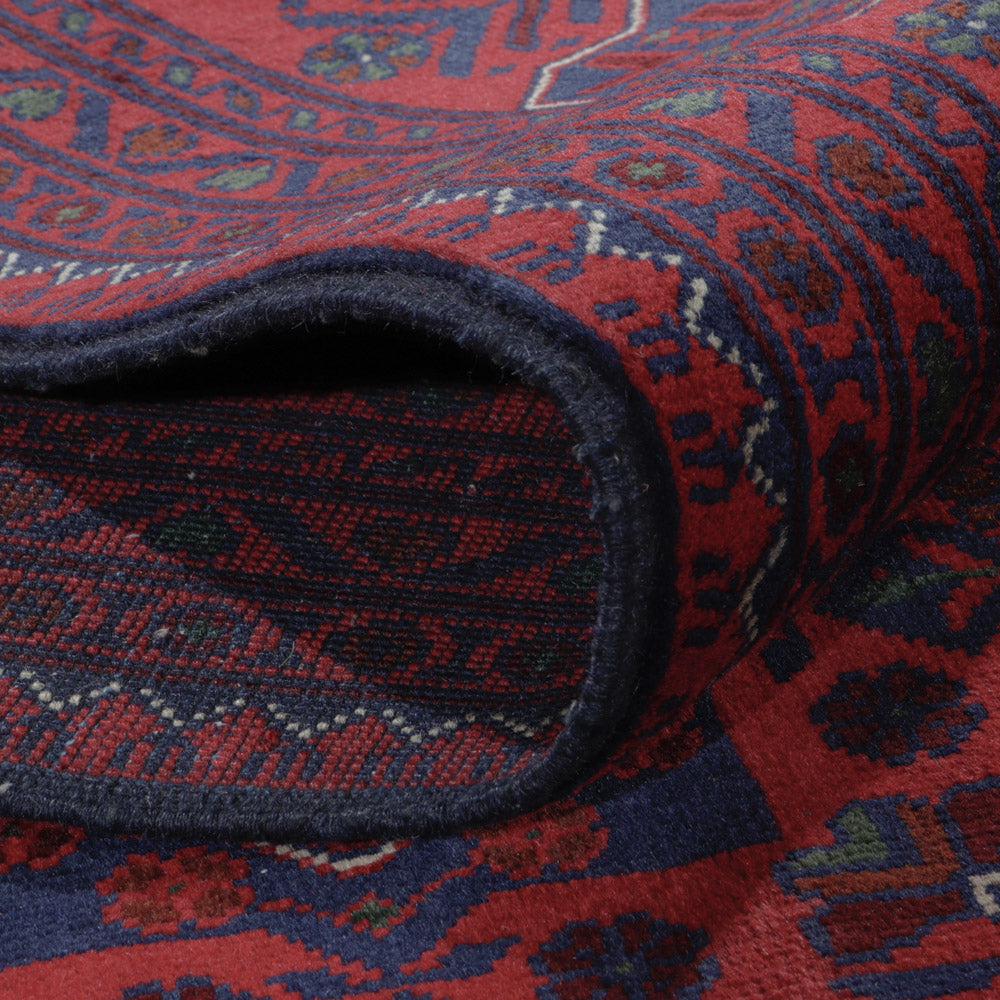 Afghan Teppich - Kunduz - 301 x 200 cm - dunkelrot
