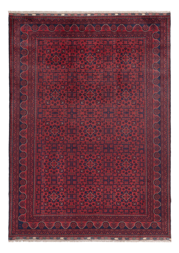 Afghan Teppich - Kunduz - 282 x 201 cm - dunkelrot