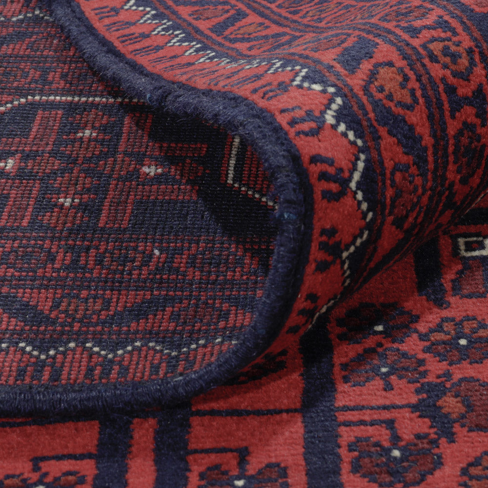 Afghan Teppich - Kunduz - 294 x 197 cm - dunkelrot