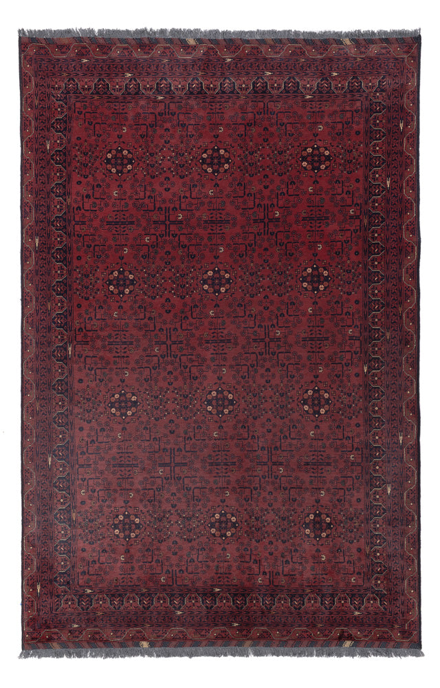 Afghan Rug - Kunduz - 280 x 184 cm - dark red