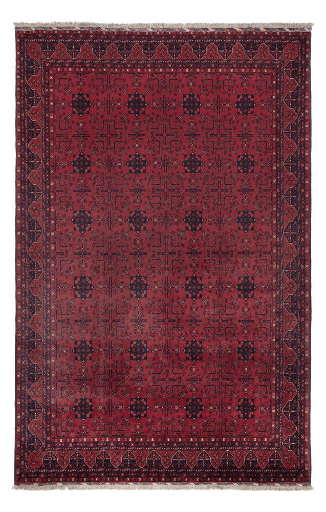 Afghan Rug - Royal - 302 x 193 cm - dark red
