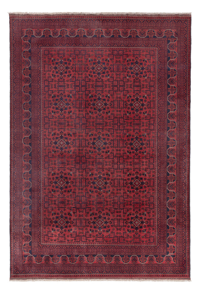 Afghan Teppich - Kunduz - 286 x 200 cm - dunkelrot