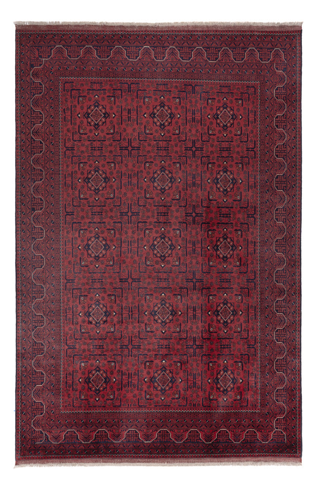 Afghan Rug - Kunduz - 299 x 196 cm - dark red