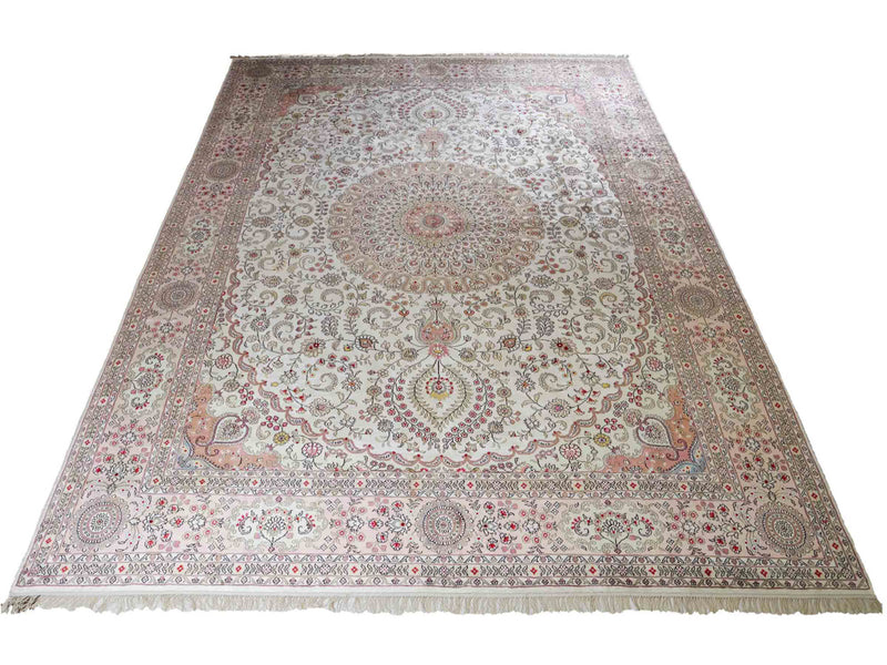 Silk Rug - Chinese Silk - 362 x 272 cm - beige