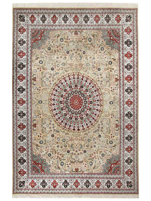Silk Rug - Chinese Silk - 373 x 275 cm - light beige