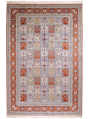 Silk Rug - Chinese Silk - 268 x 181 cm - light grey