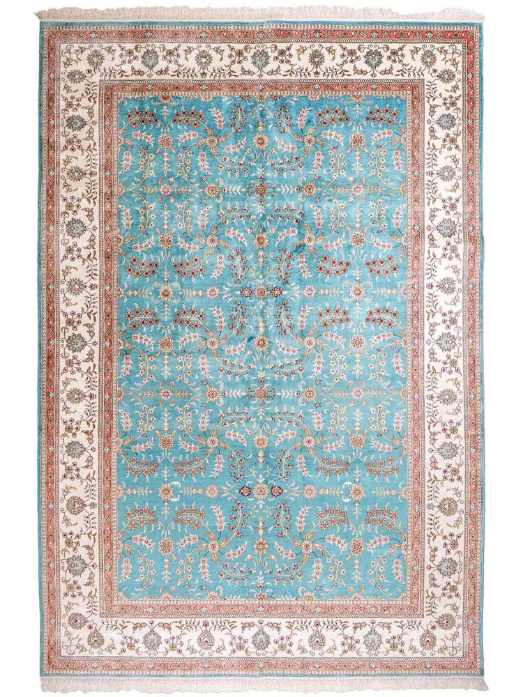 Silk Rug - Chinese Silk - 263 x 180 cm - light blue