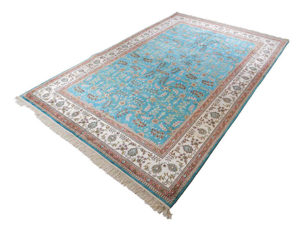 Silk Rug - Chinese Silk - 263 x 180 cm - light blue