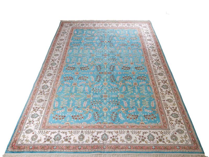 Silk Rug - Chinese Silk - 263 x 180 cm - light blue