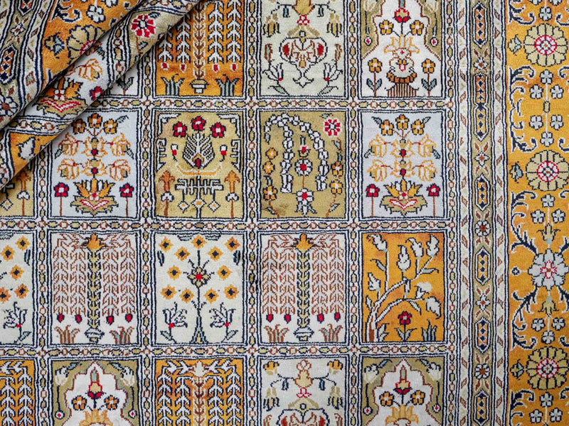 Silk Rug - Chinese Silk - 267 x 181 cm - dark beige