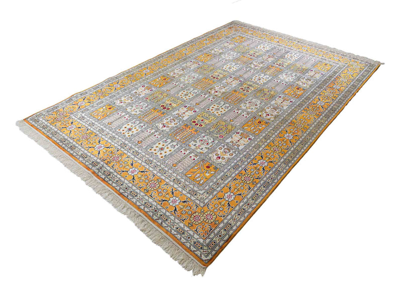 Silk Rug - Chinese Silk - 267 x 181 cm - dark beige