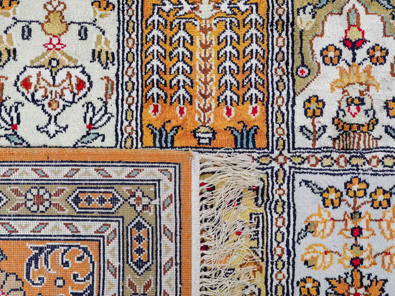 Silk Rug - Chinese Silk - 267 x 181 cm - dark beige