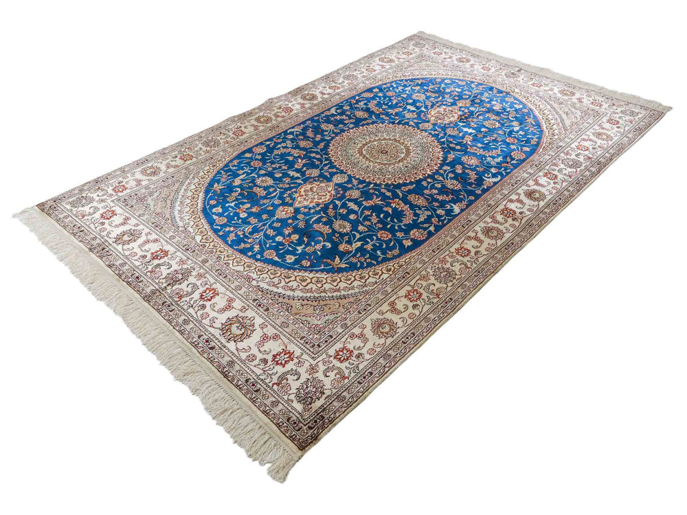 Seidenteppich - China Seide - 240 x 149 cm - blau