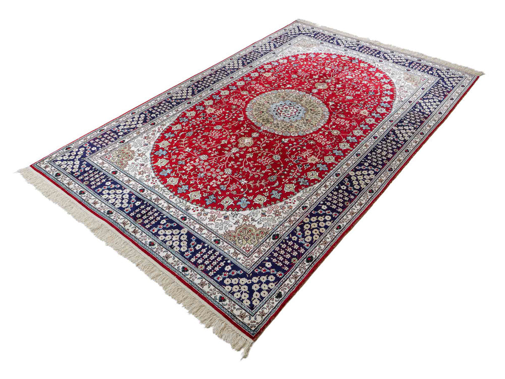 Silk Rug - Chinese Silk - 246 x 152 cm - red