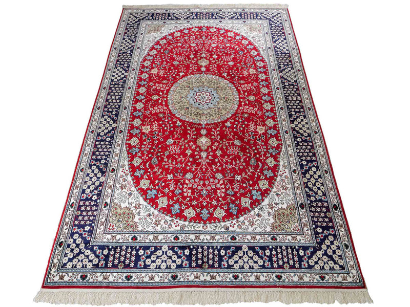 Silk Rug - Chinese Silk - 246 x 152 cm - red