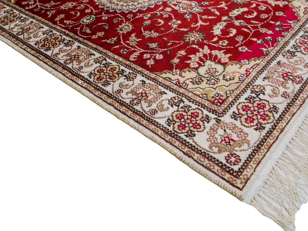 Silk Rug - Chinese Silk - 117 x 77 cm - red