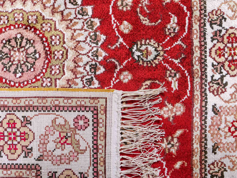 Silk Rug - Chinese Silk - 117 x 77 cm - red