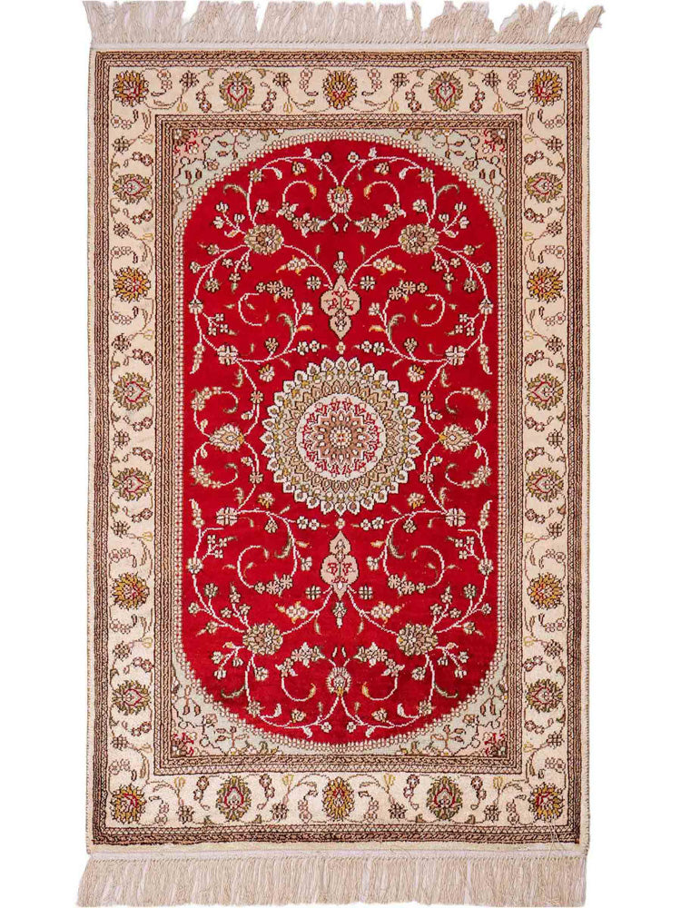 Chinese Silk Rug 122x76cm - Oriental Rug