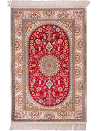 Chinese Silk Rug 122x81cm - Oriental Rug – product image