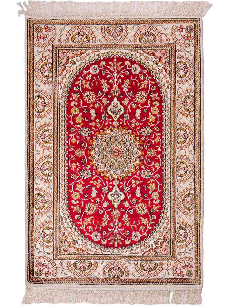 Chinese Silk Rug 122x81cm - Oriental Rug