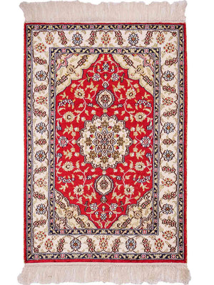 Silk Rug - Chinese Silk - 89 x 60 cm - red