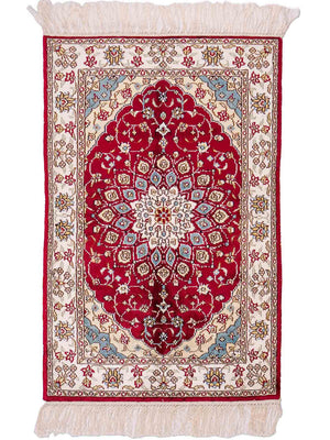 Silk Rug - Chinese Silk - 87 x 56 cm - red