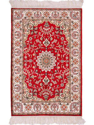 Silk Rug - Chinese Silk - 91 x 62 cm - red
