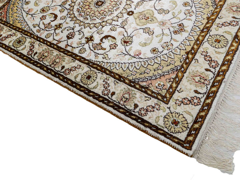 Silk Rug - Chinese Silk - 88 x 59 cm - beige