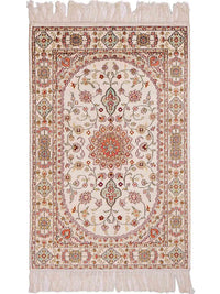 Silk Rug - Chinese Silk - 89 x 59 cm - beige