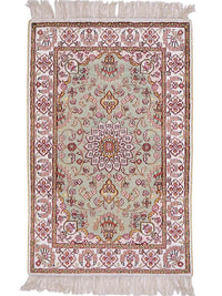 Silk Rug - Chinese Silk - 92 x 63 cm - sand