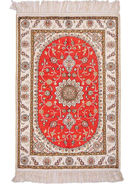 Silk Rug - Chinese Silk - 93 x 61 cm - red