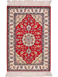 Silk Rug - Chinese Silk - 92 x 60 cm - red