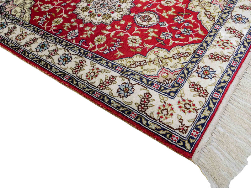 Silk Rug - Chinese Silk - 92 x 60 cm - red