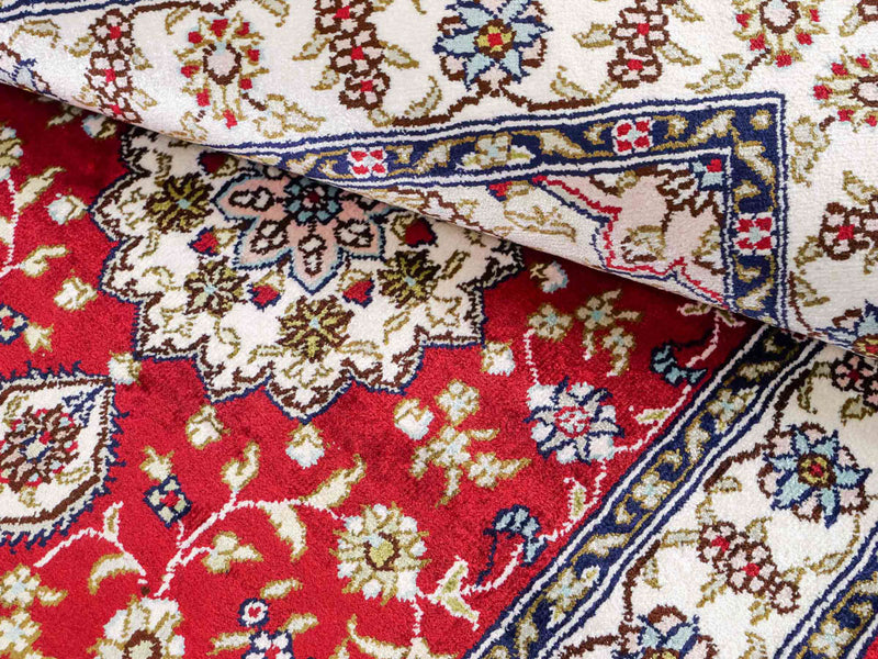 Silk Rug - Chinese Silk - 92 x 60 cm - red