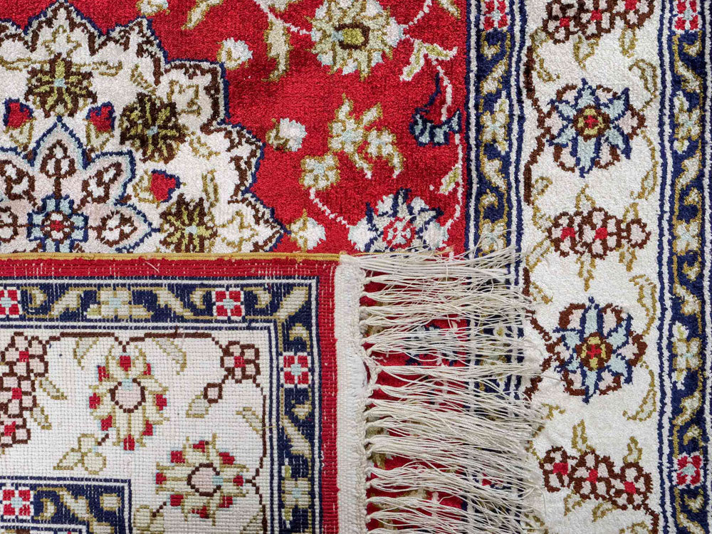 Silk Rug - Chinese Silk - 92 x 60 cm - red
