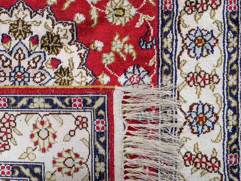 Silk Rug - Chinese Silk - 92 x 60 cm - red